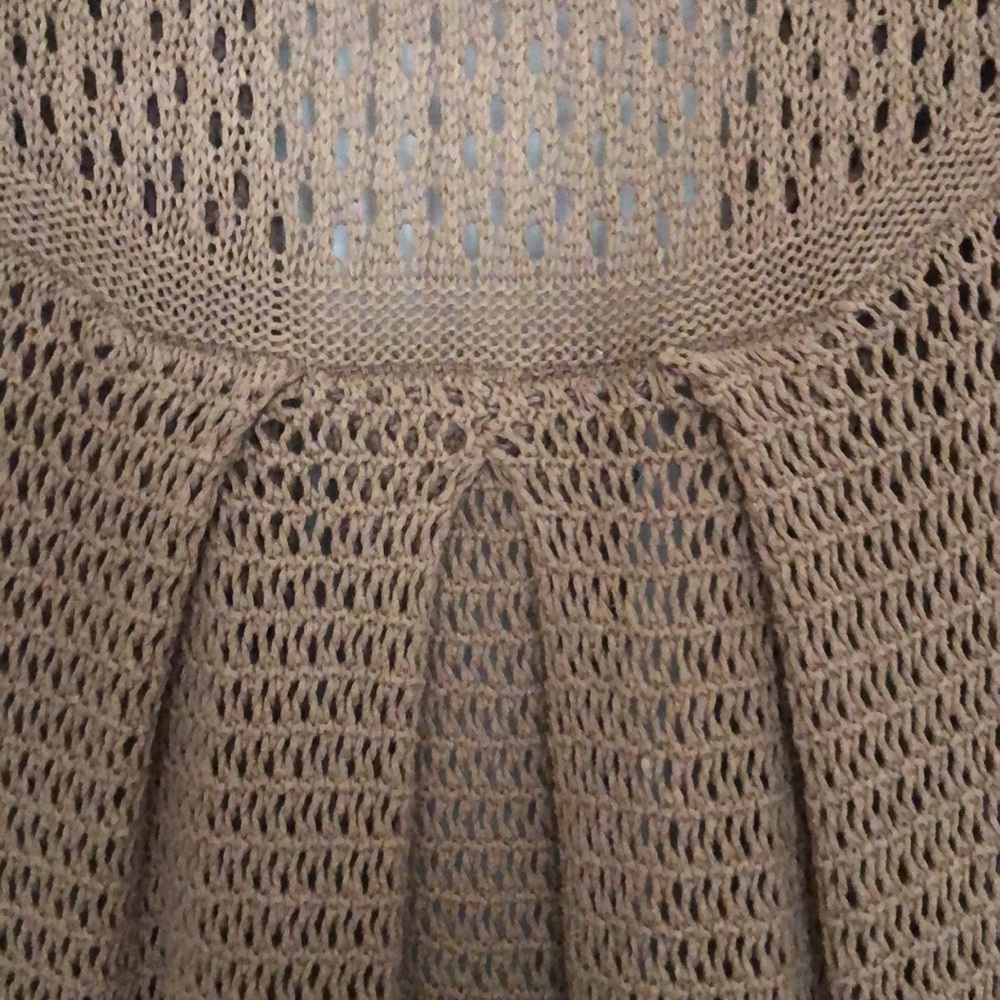 Anthropologie open weave cardigan Patch pockets
Taupe brown - Picture 7 of 12